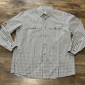 Heybo long sleeve button down shirt size small